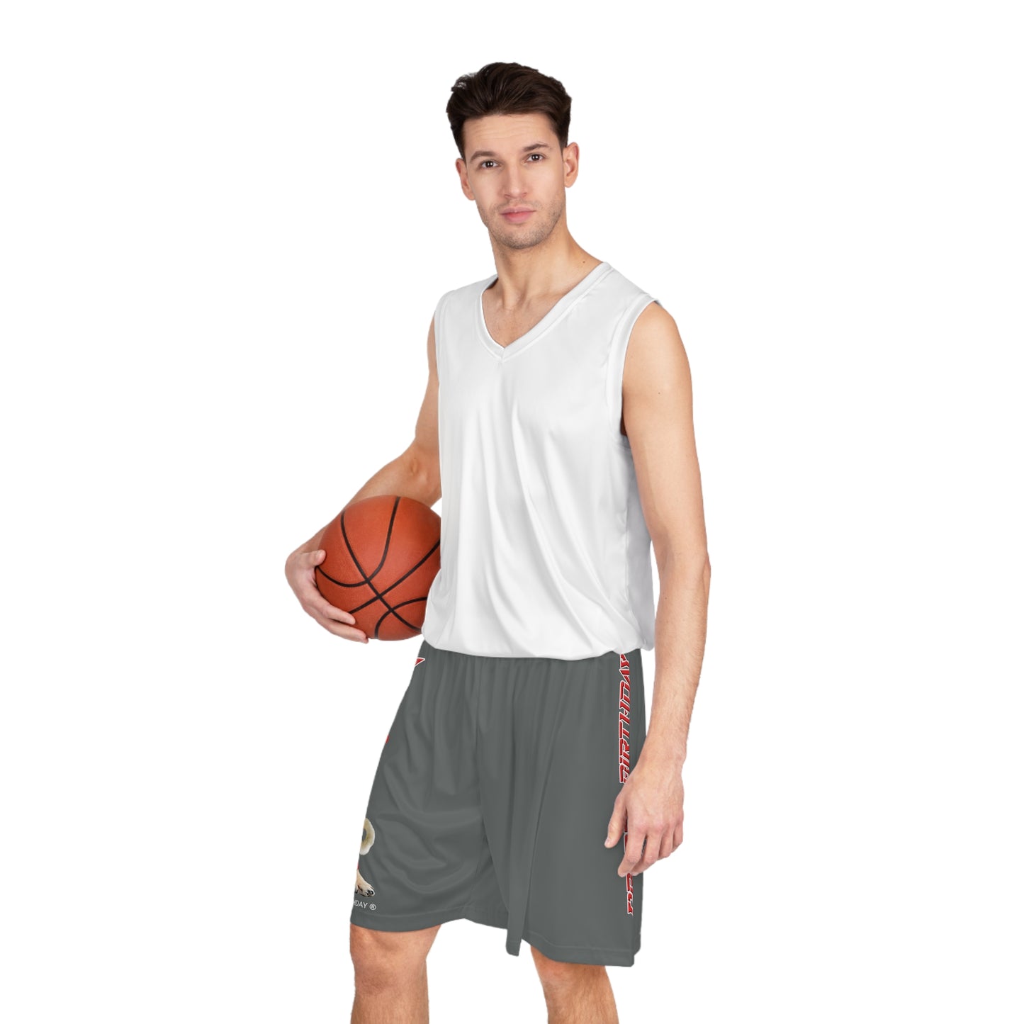 Crappy Birthday II Basketball Shorts - Dark Grey