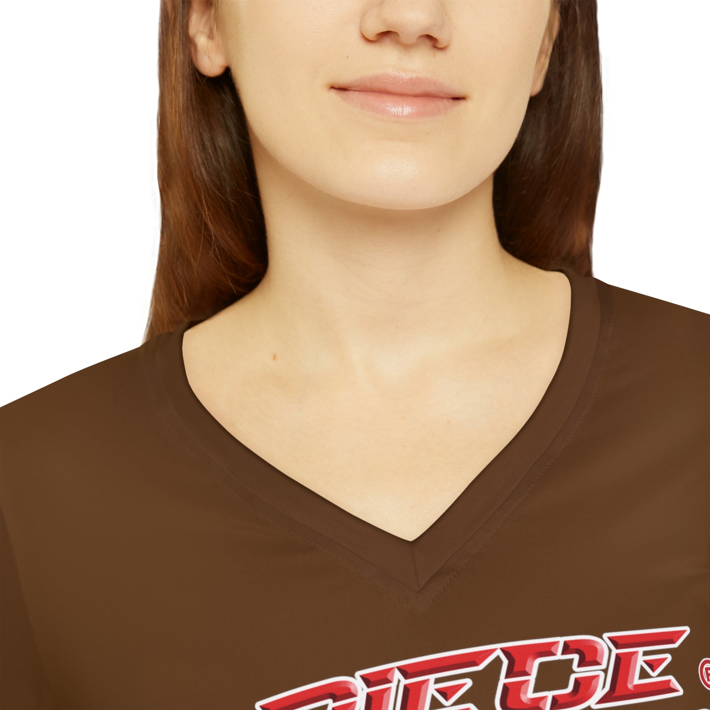 A Piece Of Crap II Women's Long Sleeve V-neck Shirt - Brown