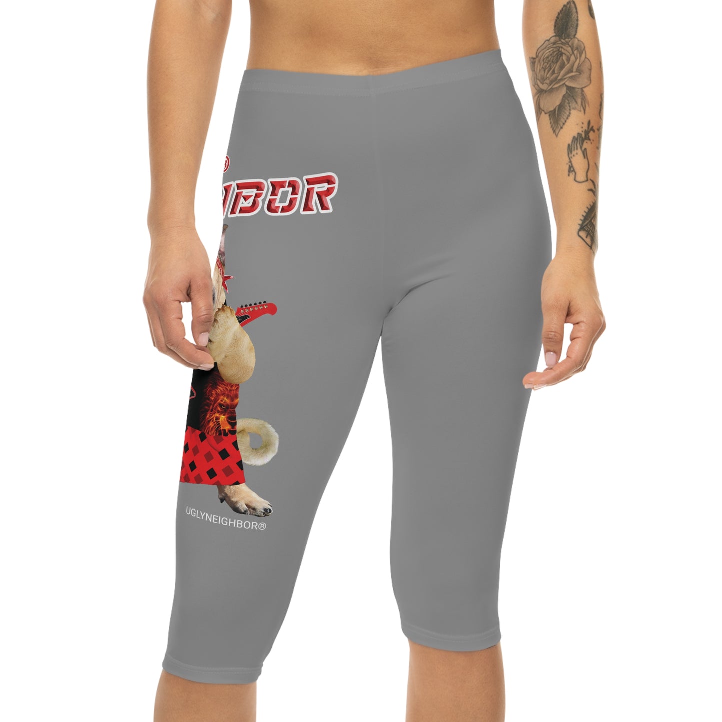 Ugly Neighbor II Women’s Capri Leggings - Grey