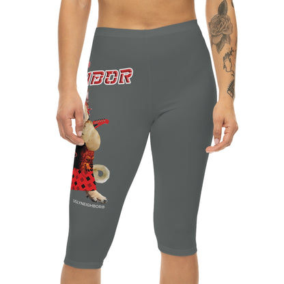 Ugly Neighbor II Women’s Capri Leggings - Dark Grey