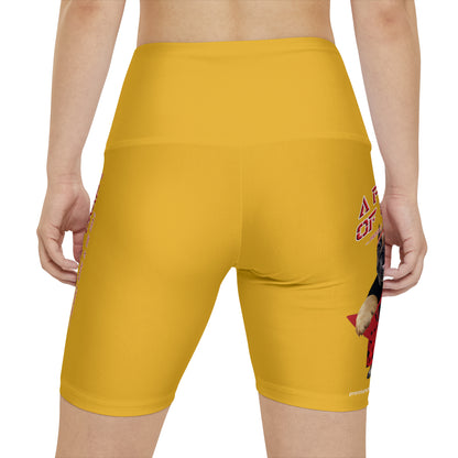 A Piece Of Crap II Women's Workout Shorts - Yellow