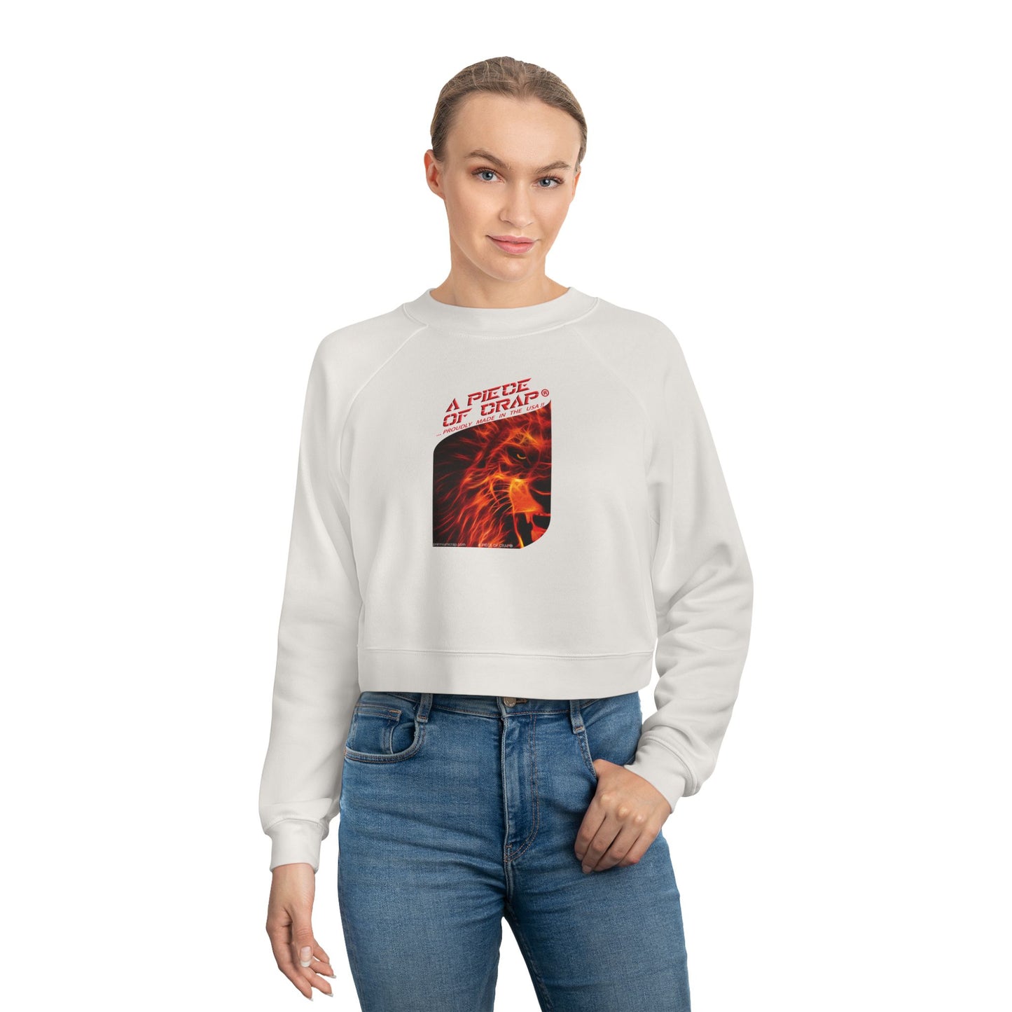 A Piece Of Crap Women's Cropped Fleece Pullover