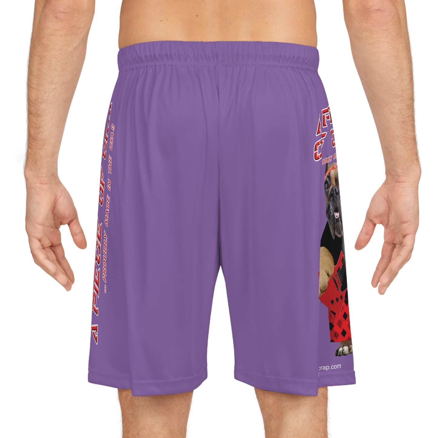 A Piece Of Crap II Basketball Shorts - Light Purple