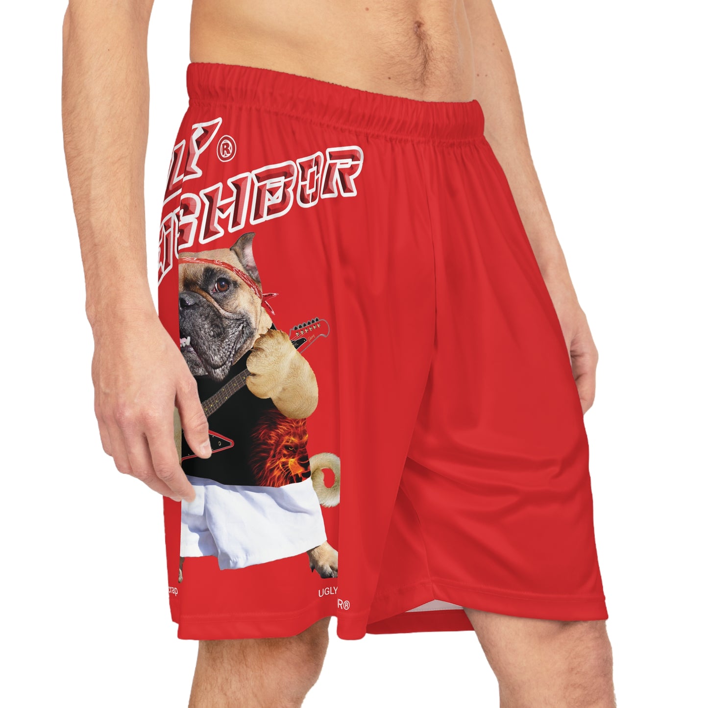 Ugly Neighbor BougieBooty Baller Shorts - Red
