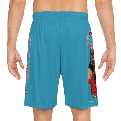 A Piece Of Crap II Basketball Shorts - Turquoise