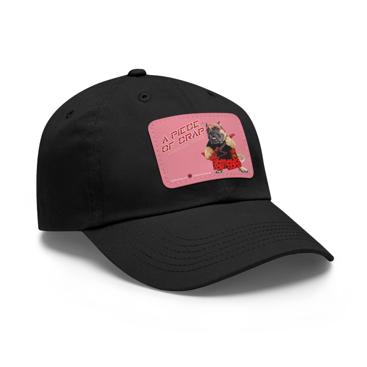 A Piece of Crap II Dad Hat with Leather Patch (Round)