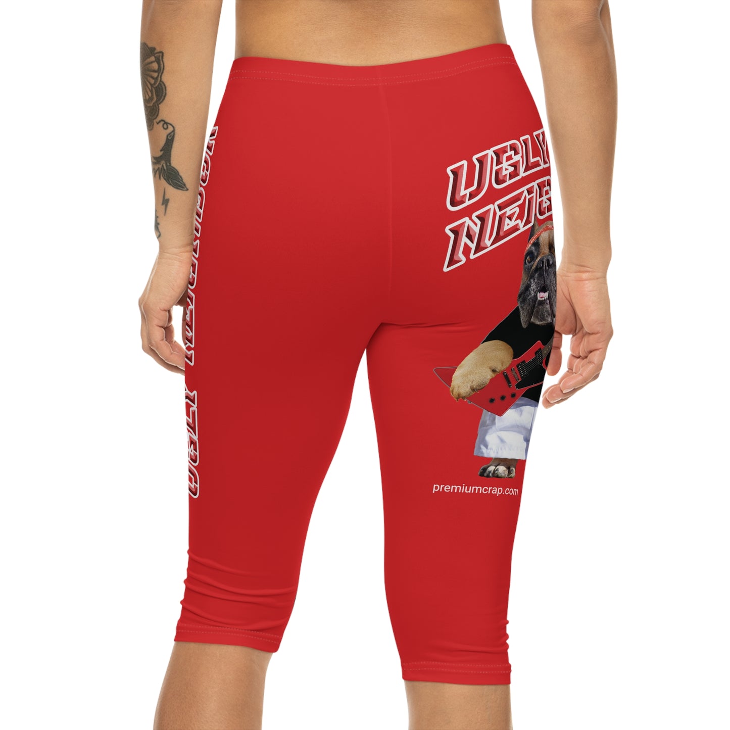 Ugly Neighbor Capri-Cious Leggings - Red