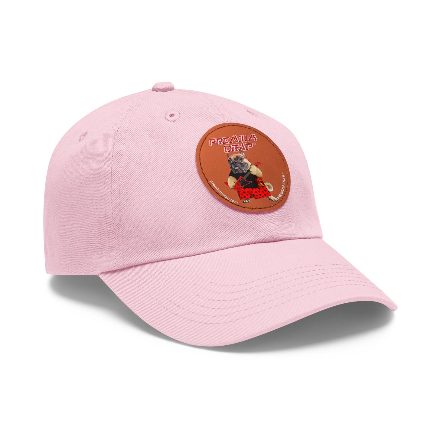 Premium Crap II Dad Hat with Leather Patch (Round)