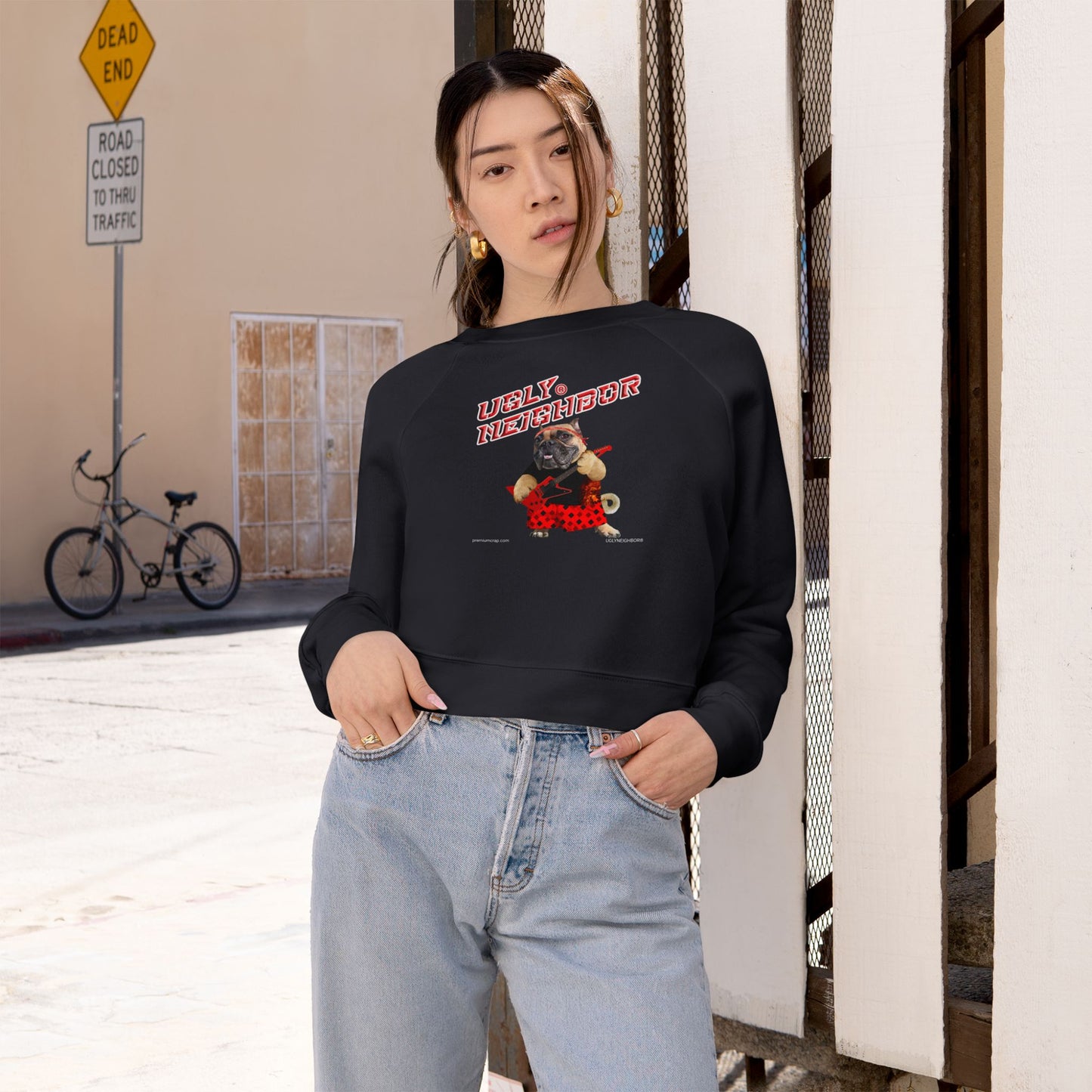 Ugly Neighbor II Women's Cropped Fleece Pullover