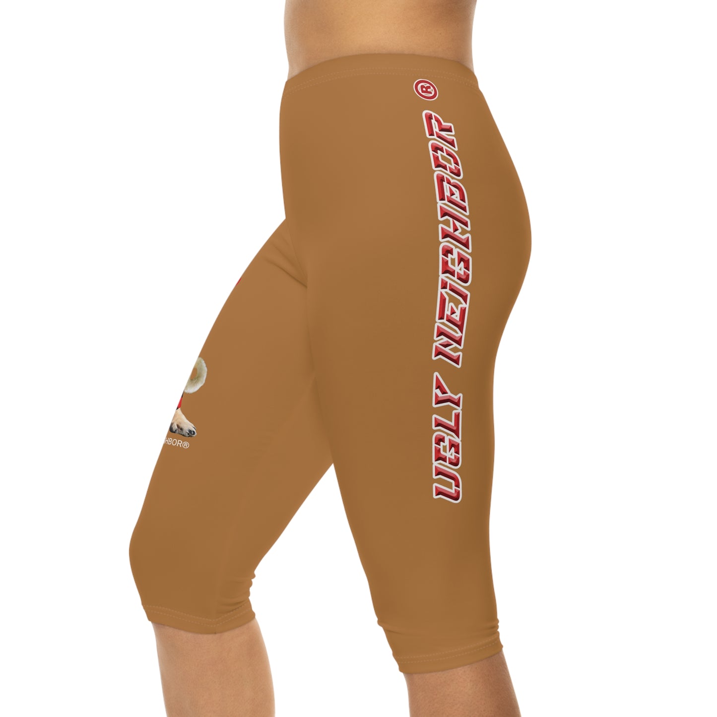 Ugly Neighbor II Women’s Capri Leggings - Light Brown