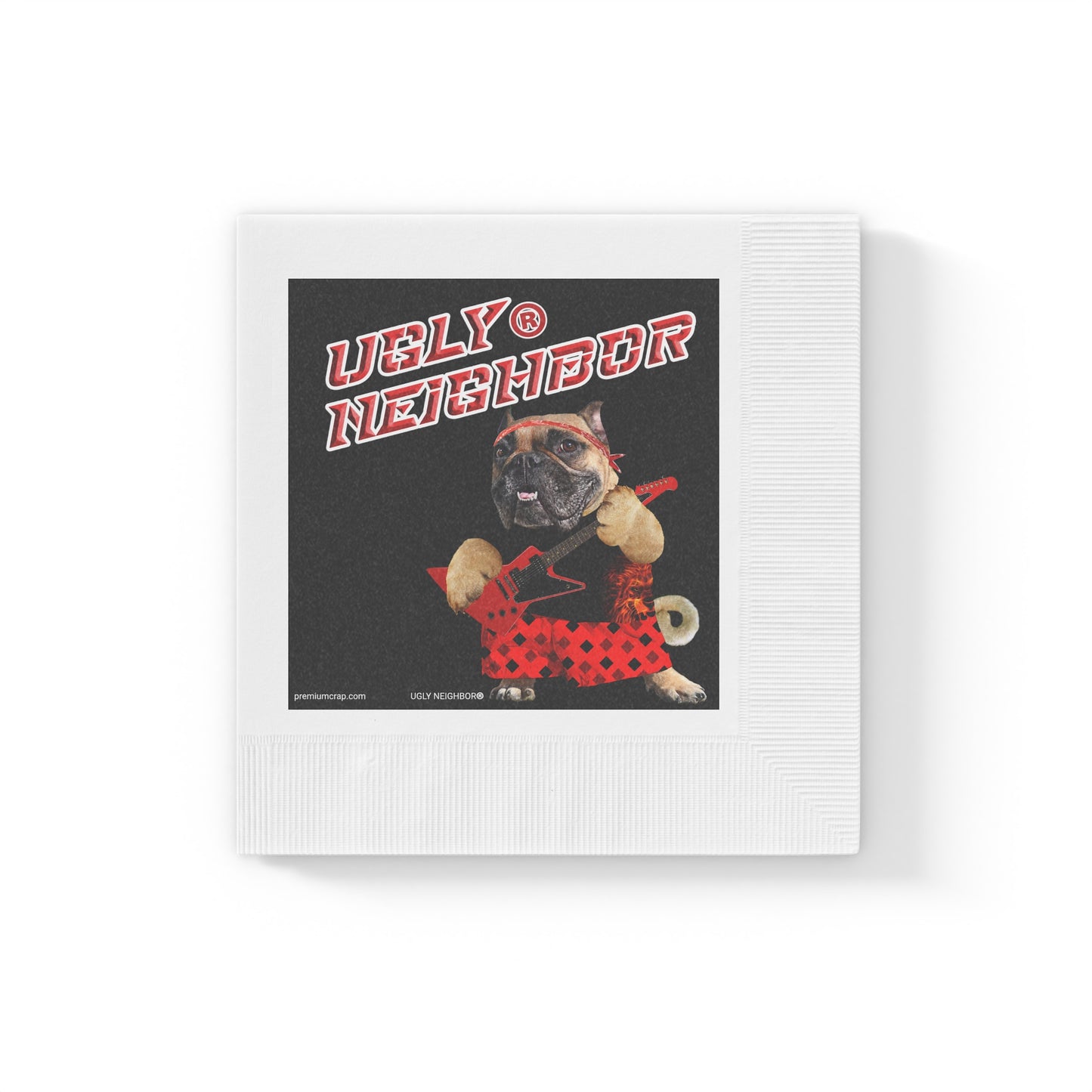 Ugly Neighbor II White Coined Napkins