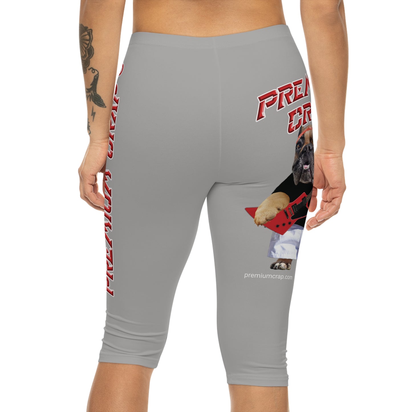 Premium Crap Women’s Capri Leggings - Light Grey
