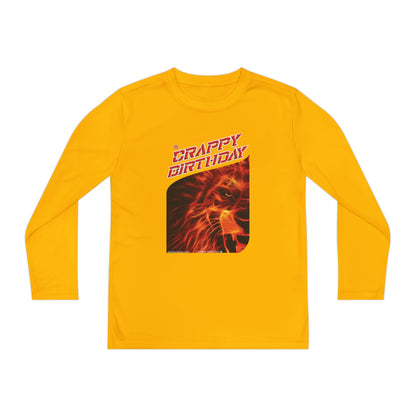 Crappy Birthday Youth Long Sleeve Competitor Tee