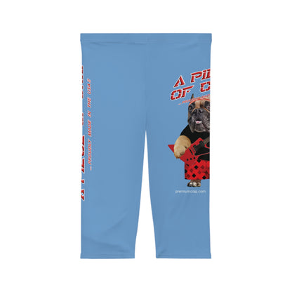 A Piece Of Crap II Women’s Capri Leggings - Light Blue