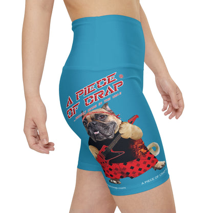 A Piece Of Crap II Women's Workout Shorts - Turquoise