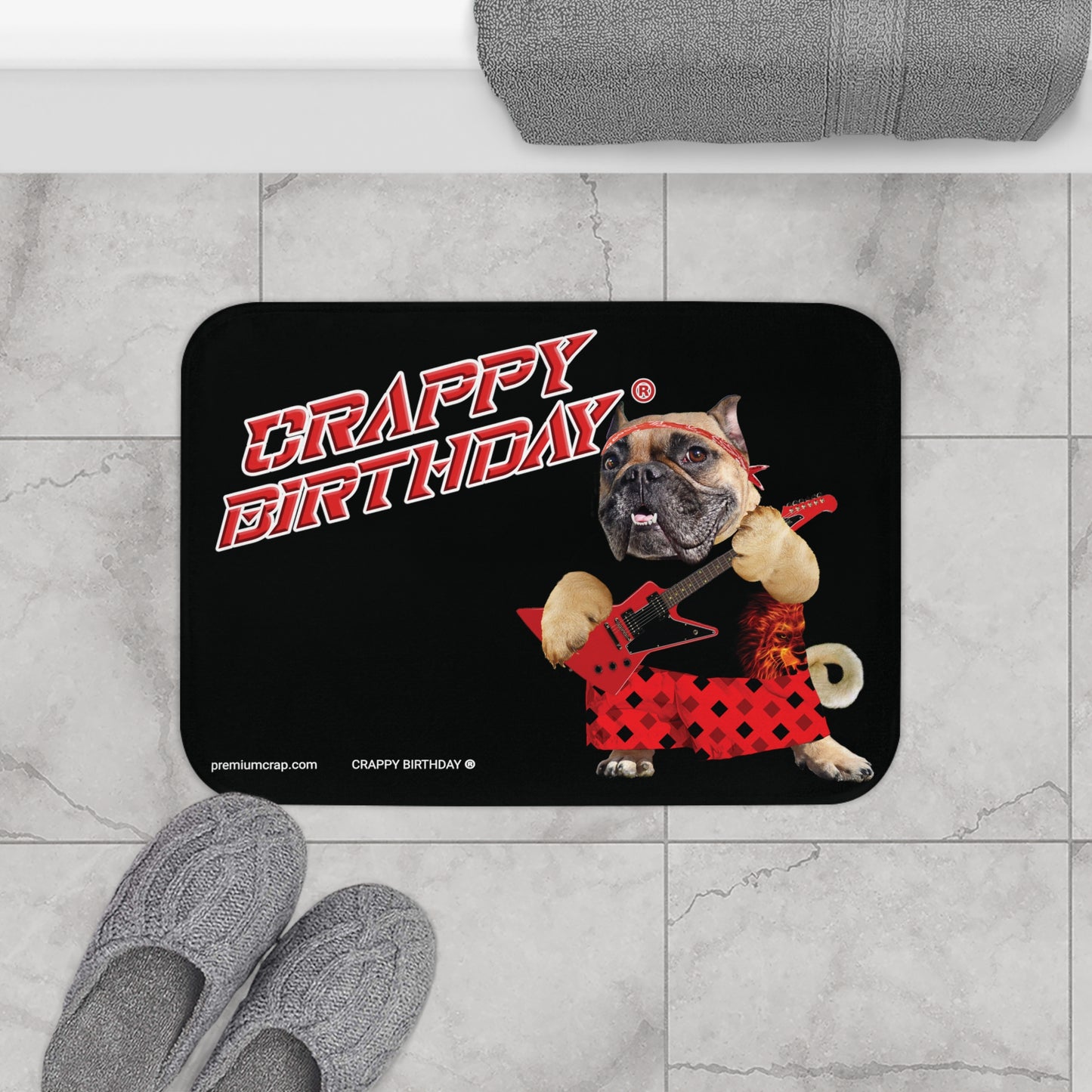 Crappy Birthday II Bath Mat