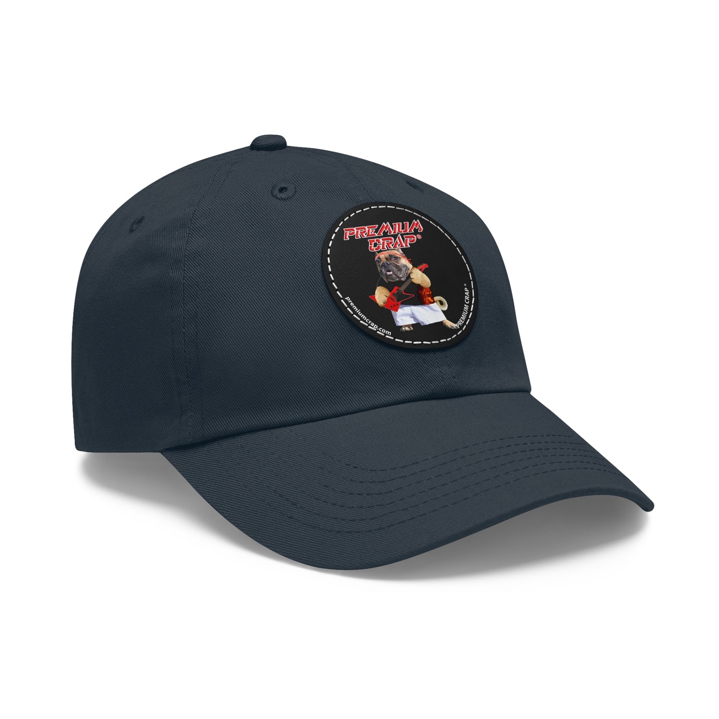 Premium Crap Dad Hat with Leather Patch (Round)