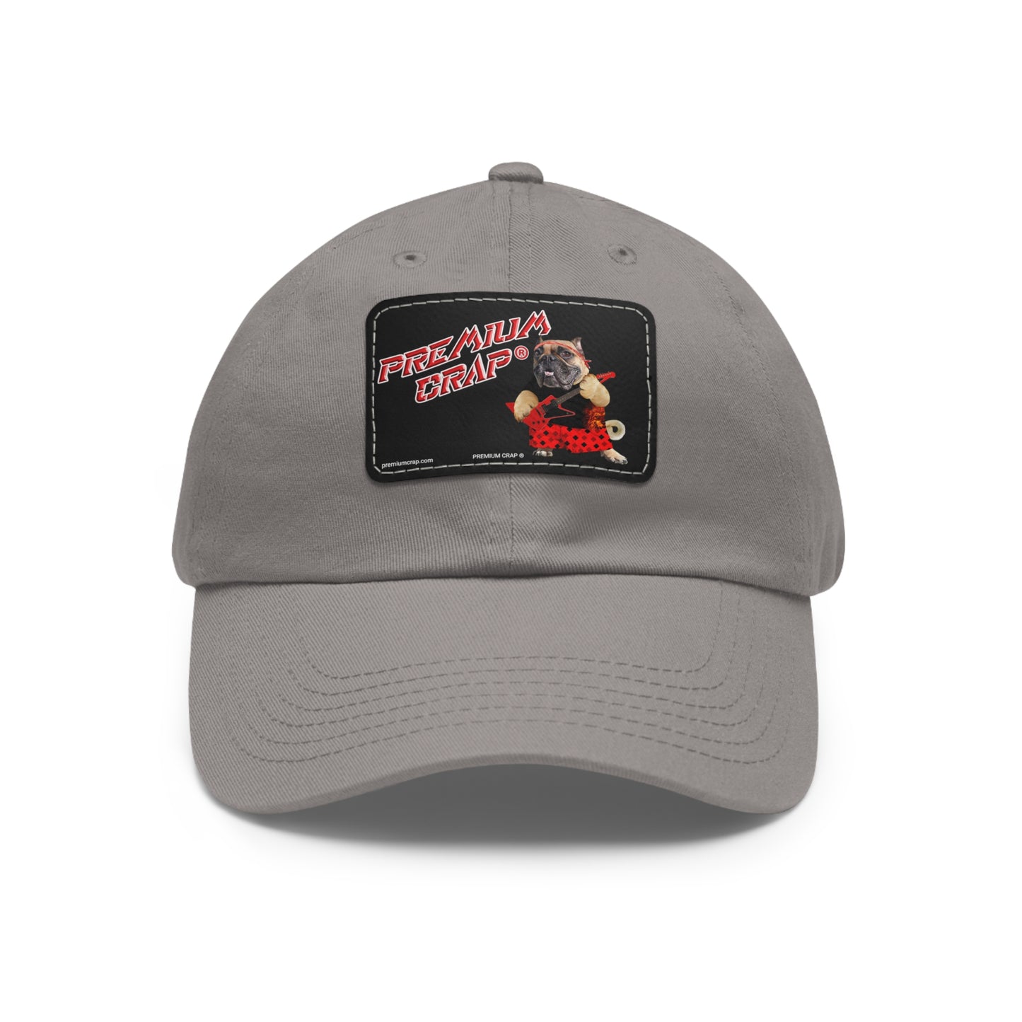 Premium Crap II Dad Hat with Leather Patch (Rectangle)