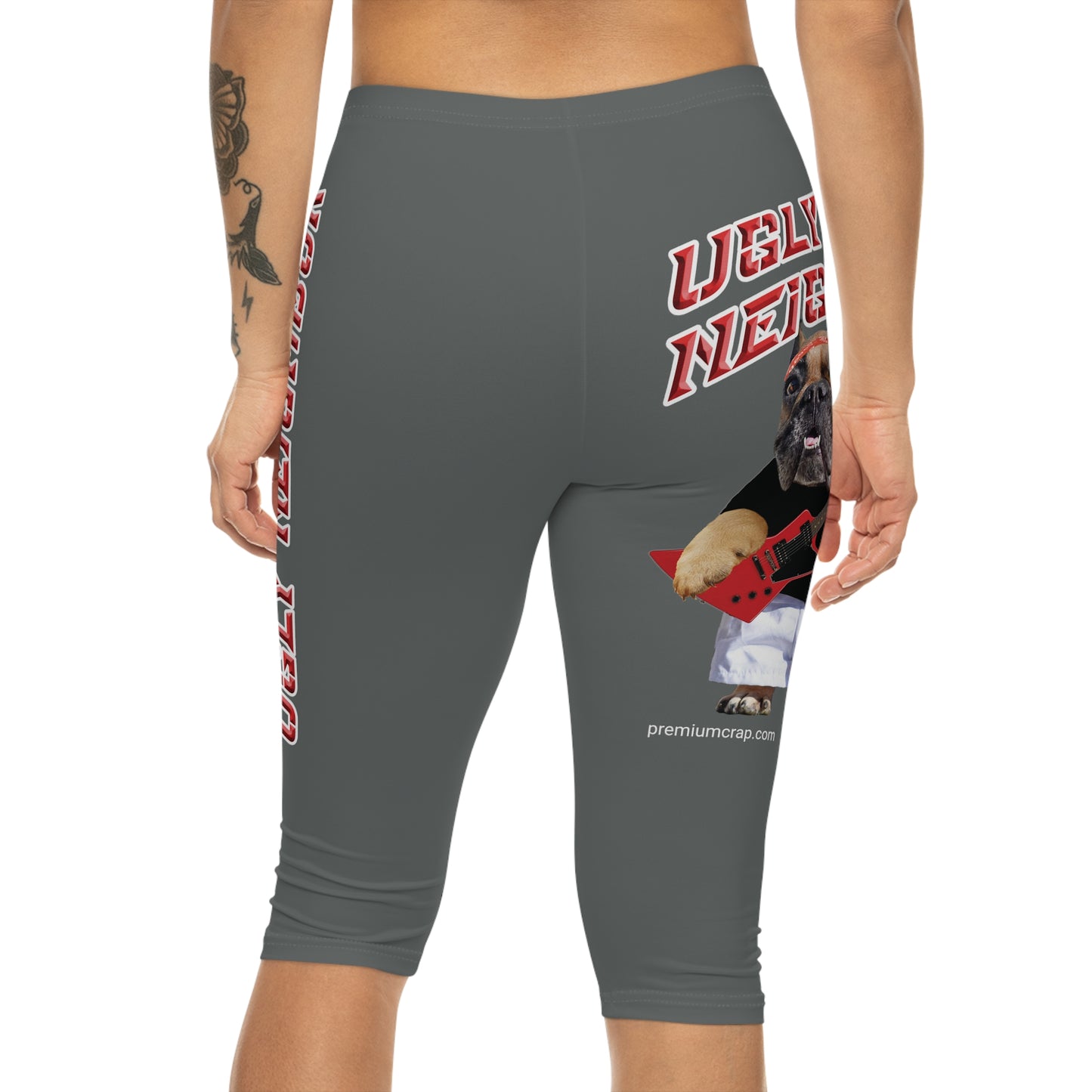 Ugly Neighbor Capri-Cious Leggings - Dark Grey