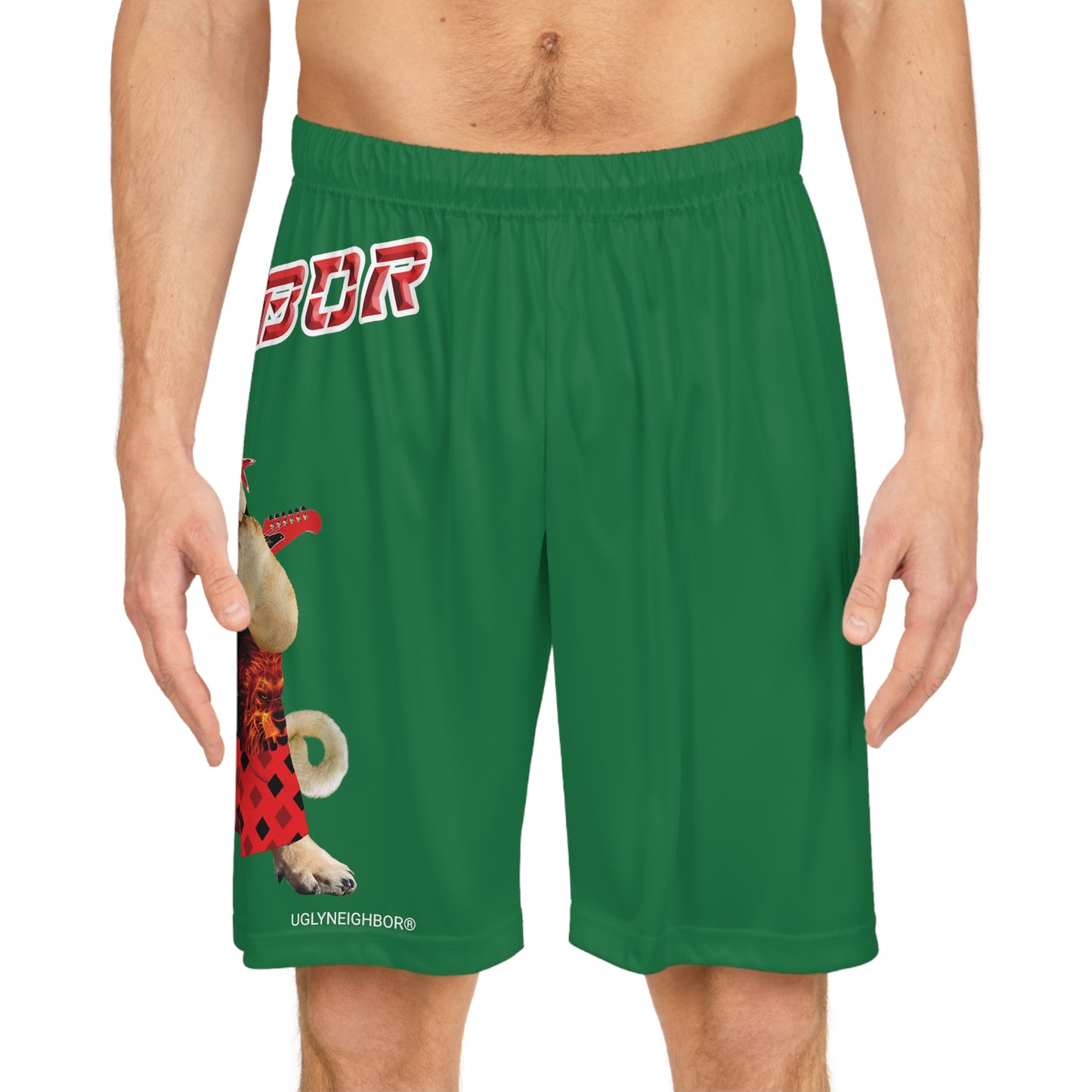 Ugly Neighbor II Basketball Shorts - Dark Green