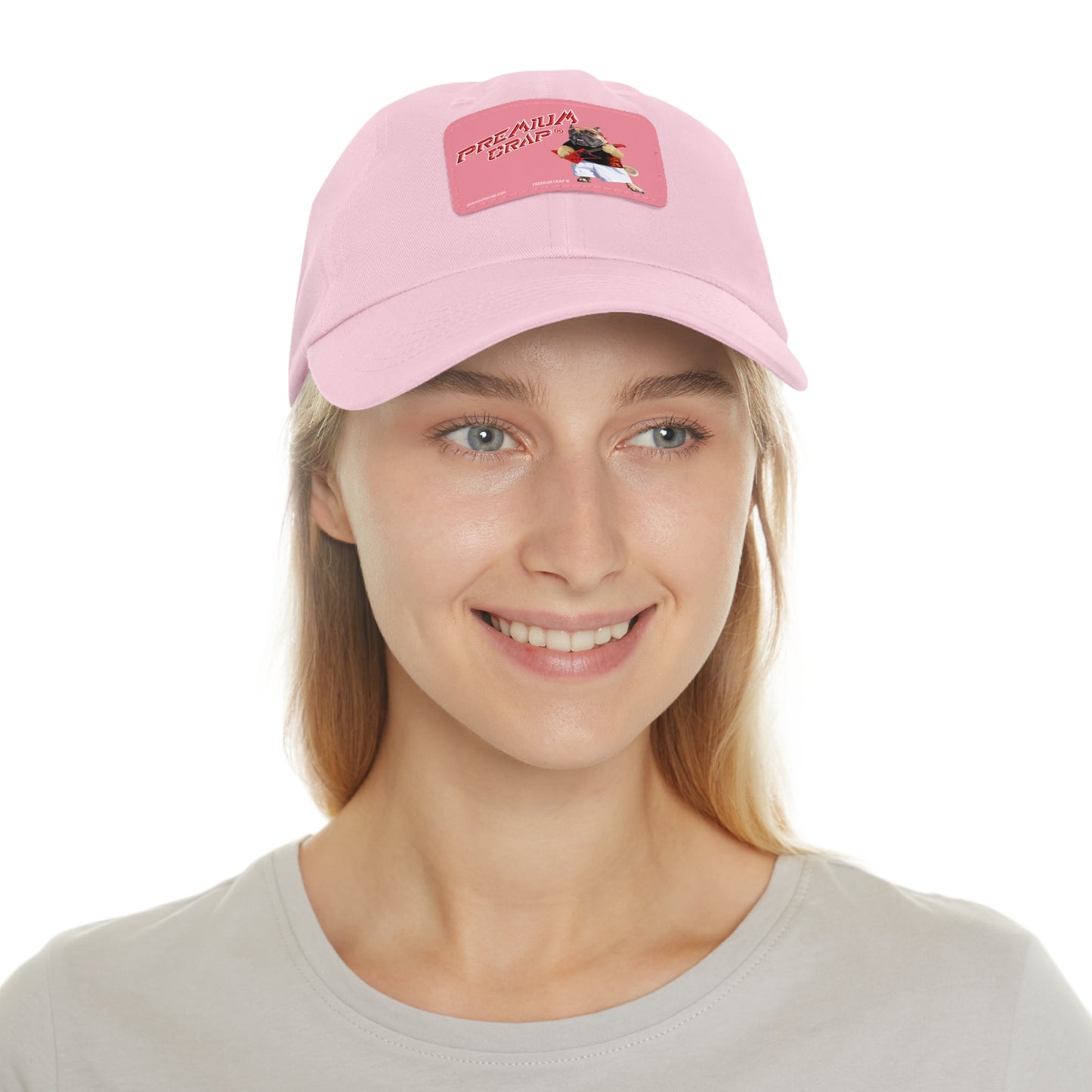 Premium Crap Dad Hat with Leather Patch (Rectangle)