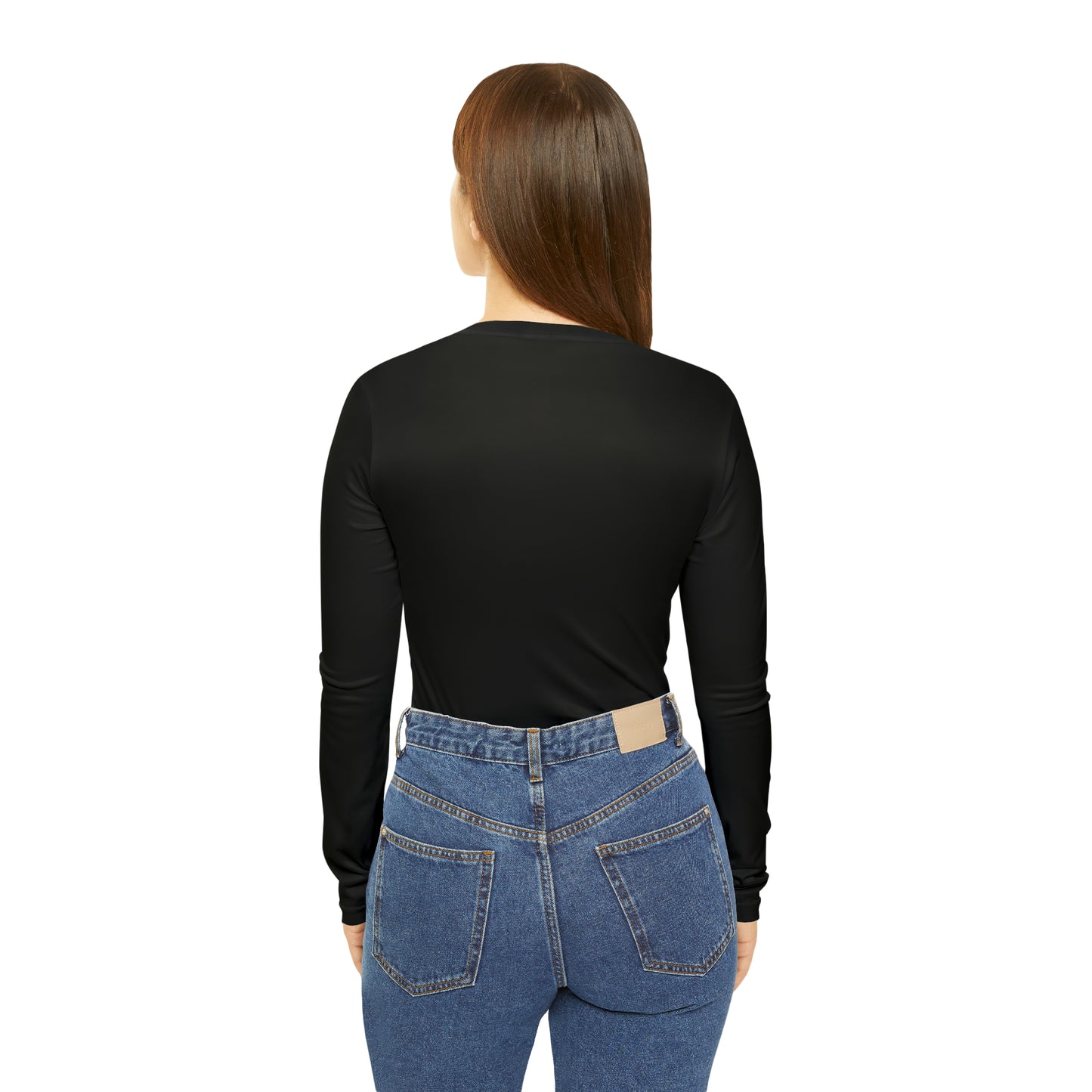 Crappy Birthday Chic Long Sleeve V-Neck Tee - Black