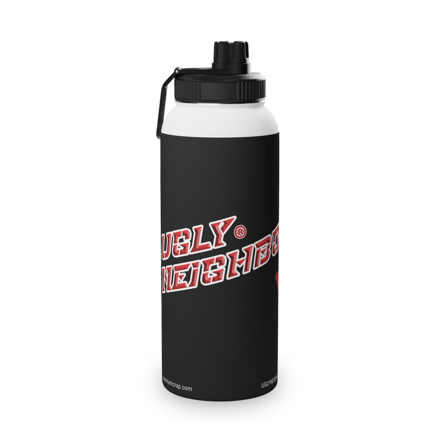 Ugly Neighbor Stainless Steel Water Bottle, Sports Lid