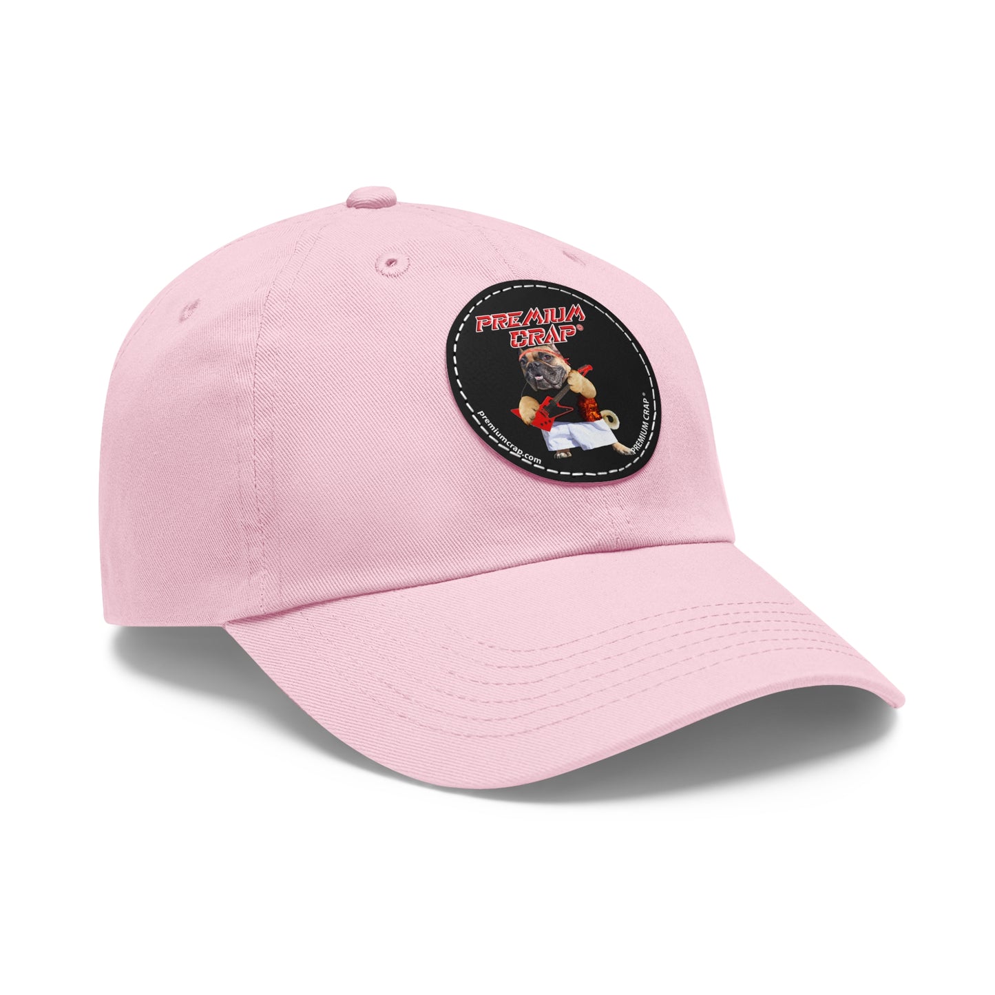 Premium Crap Dad Hat with Leather Patch (Round)