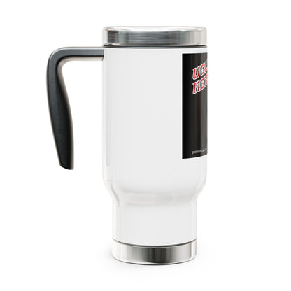 Ugly Neighbor Stainless Steel Travel Mug with Handle, 14oz