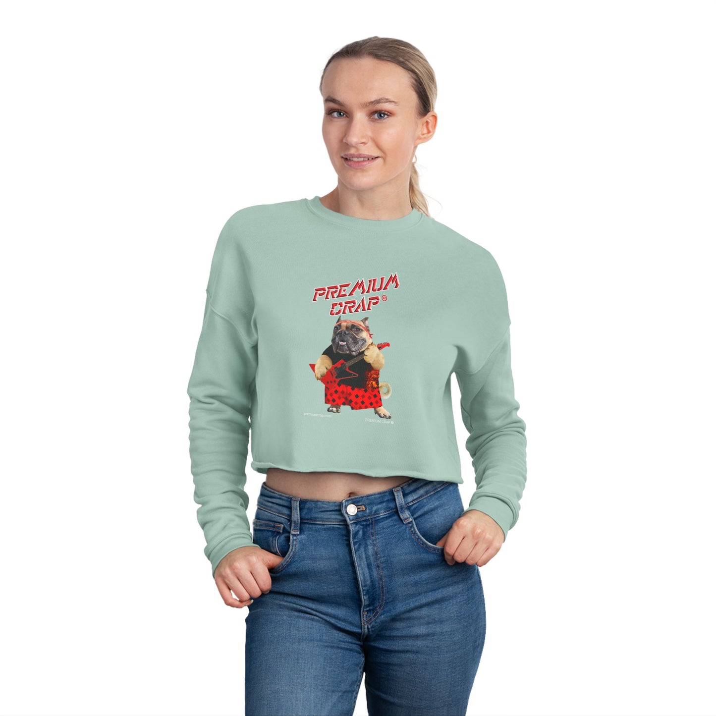 Premium Crap Women's Cropped Sweatshirt
