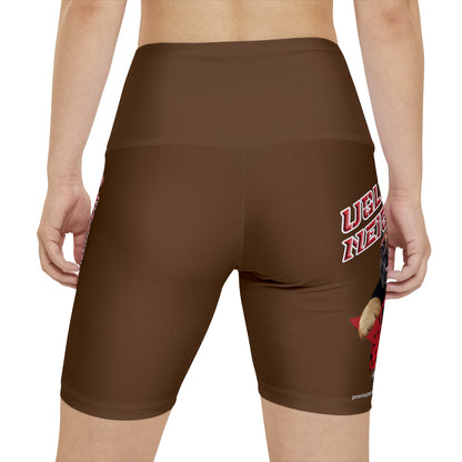 Ugly Neighbor II Women's Workout Shorts - Brown