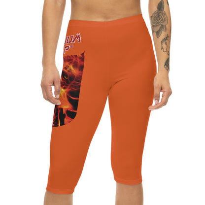 Premium Crap Capri-Cious Leggings - Orange