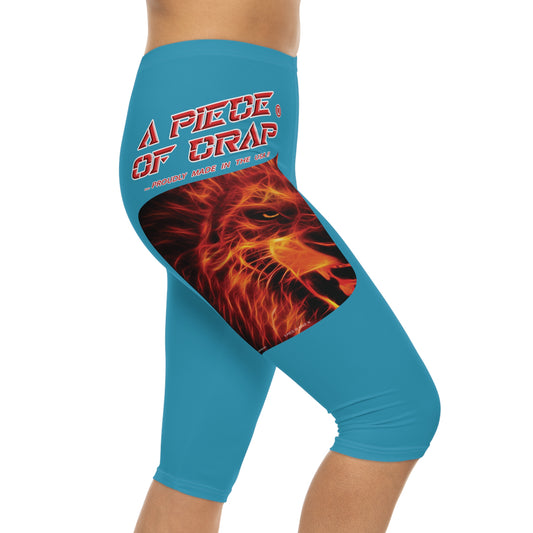 A Piece Of Crap Capri-Cious Leggings - Turquoise