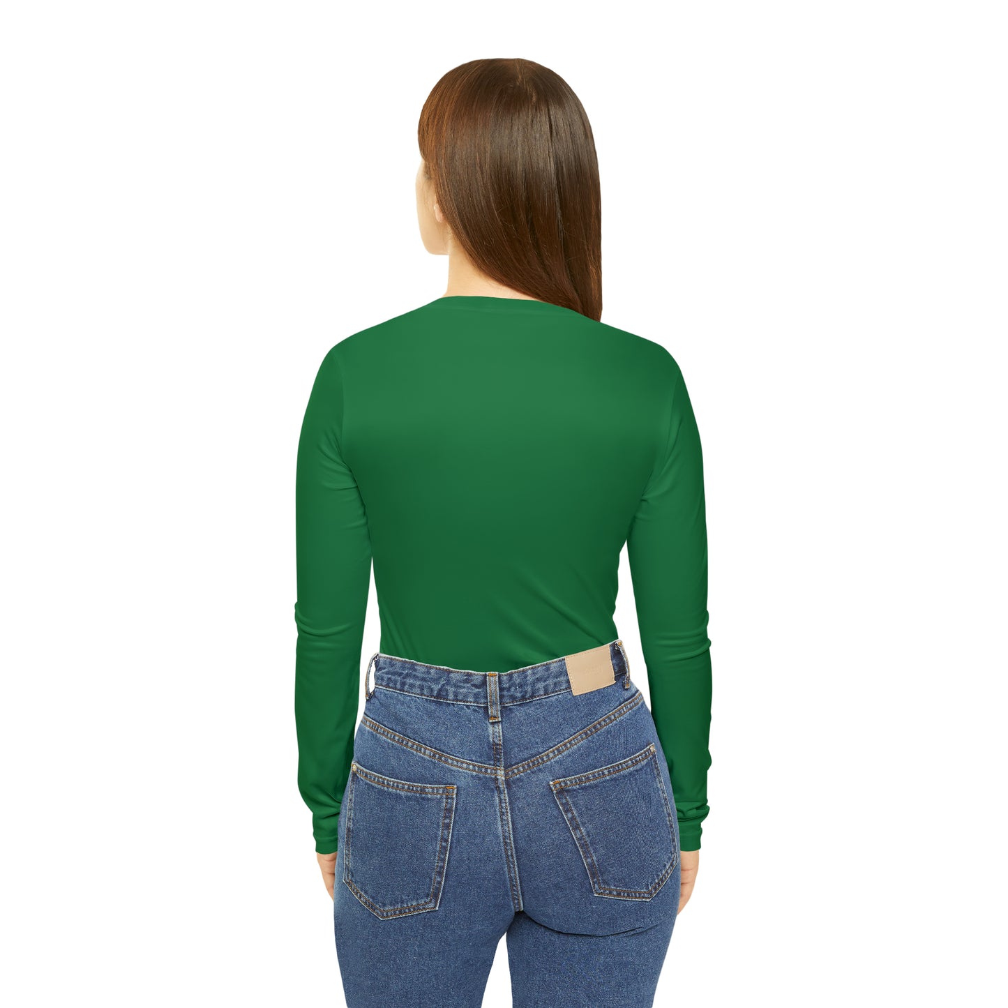 Crappy Birthday Chic Long Sleeve V-Neck Tee - Dark Green