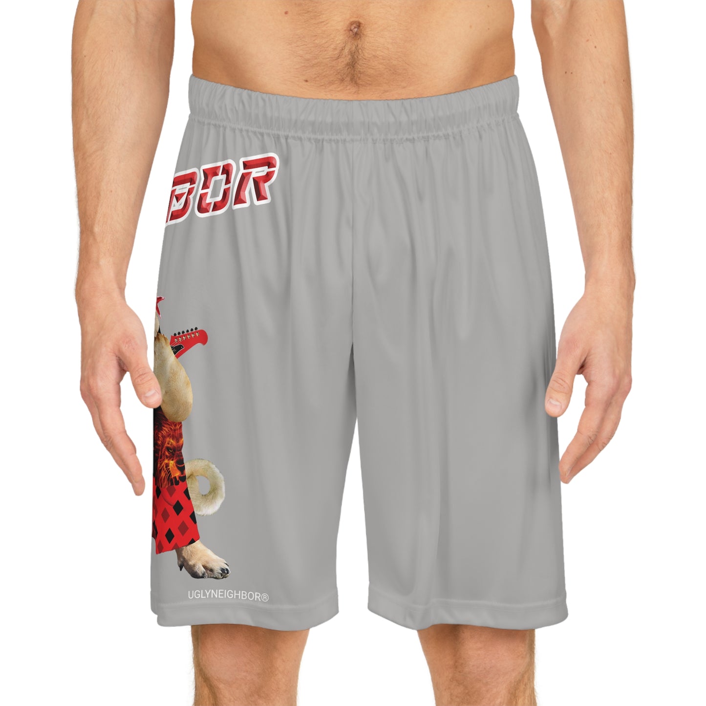 Ugly Neighbor II Basketball Shorts - Light Grey