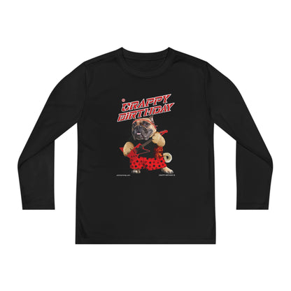 Crappy Birthday II Youth Long Sleeve Competitor Tee
