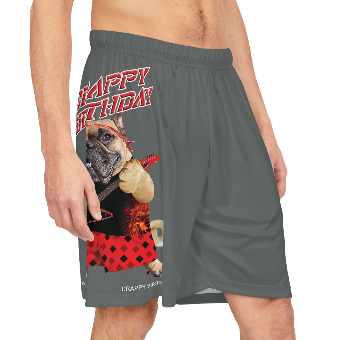 Crappy Birthday II Basketball Shorts - Dark Grey