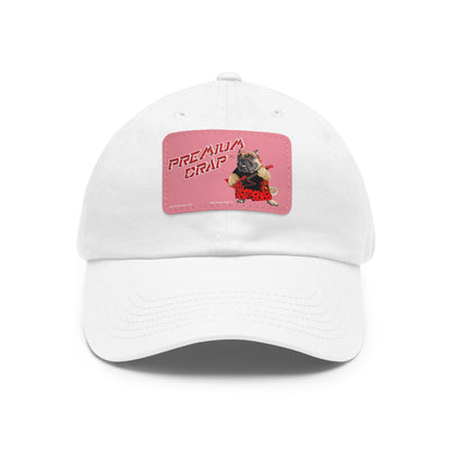 Premium Crap II Dad Hat with Leather Patch (Rectangle)