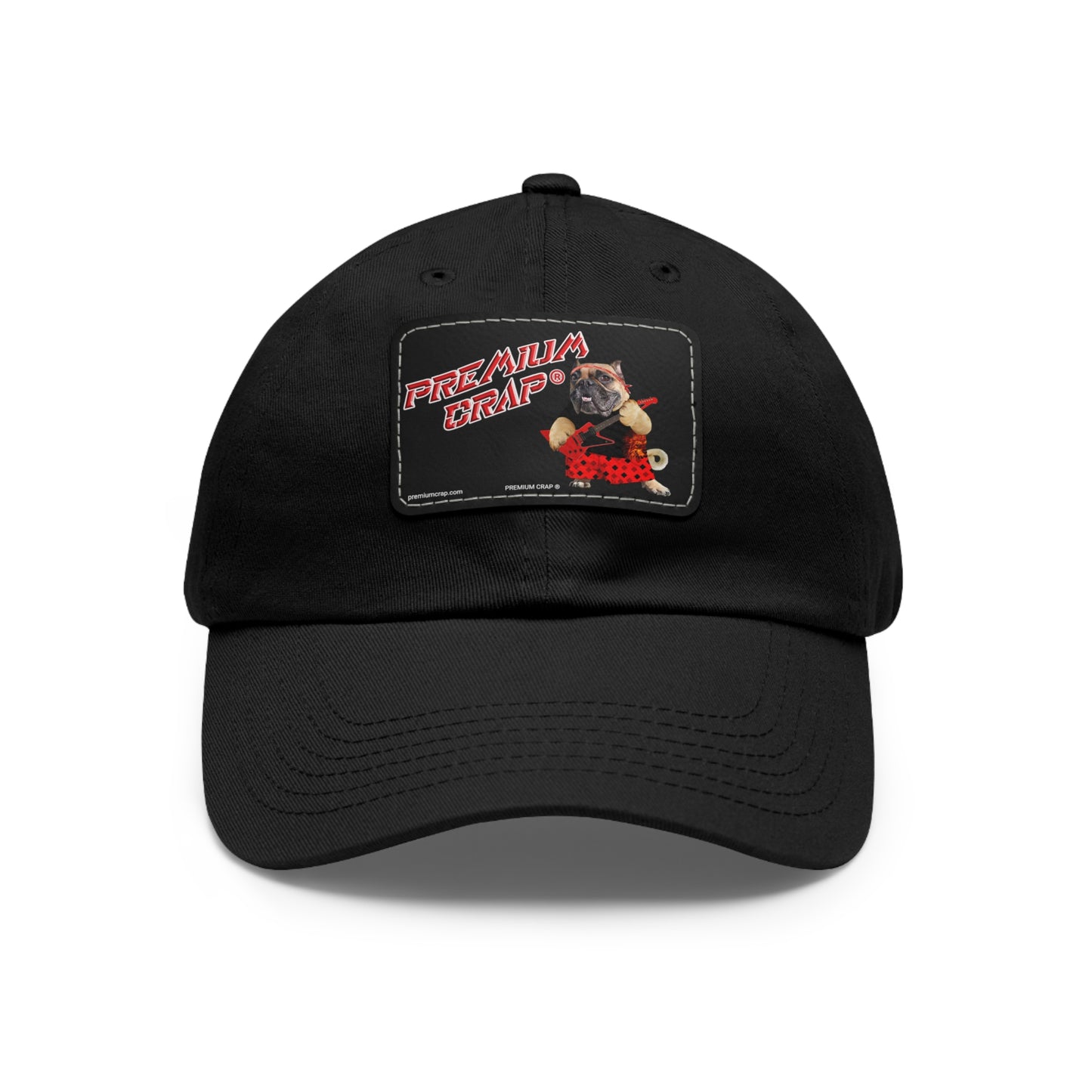 Premium Crap II Dad Hat with Leather Patch (Rectangle)