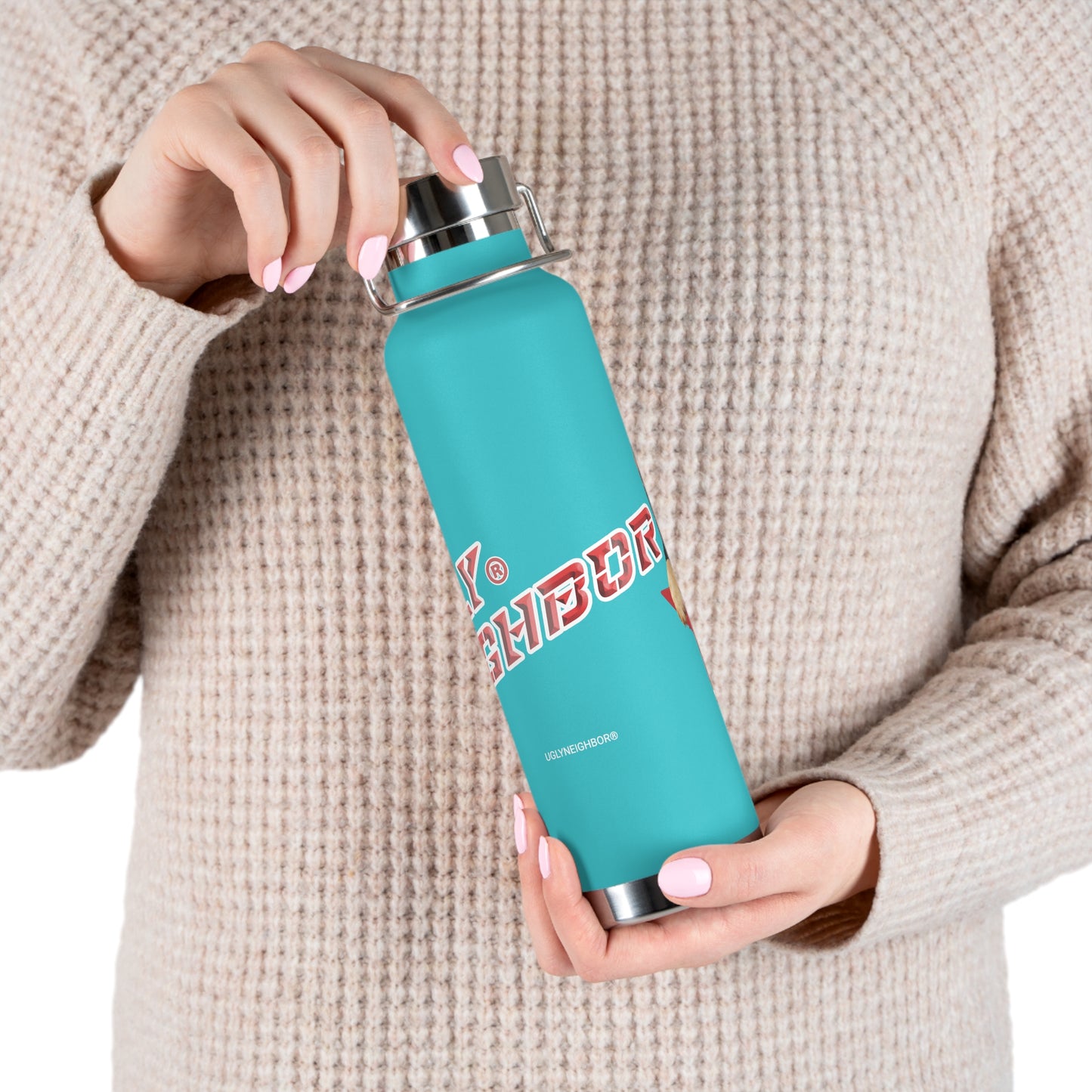 Ugly Neighbor II Stainless Steel Water Bottle, Standard Lid