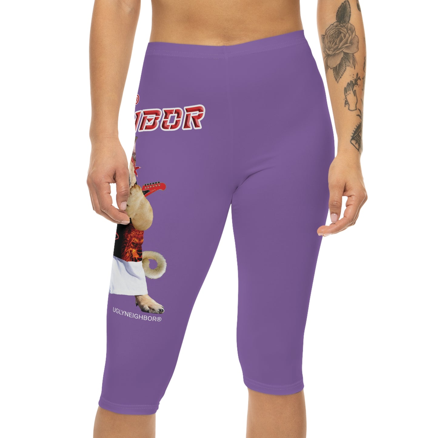 Ugly Neighbor Capri-Cious Leggings - Light Purple