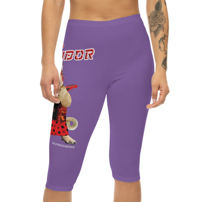 Ugly Neighbor II Women’s Capri Leggings - Light Purple