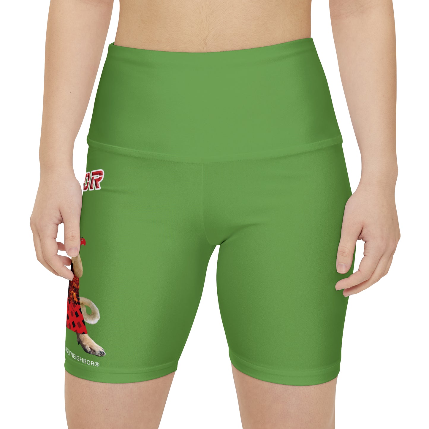 Ugly Neighbor II Women's Workout Shorts - Green