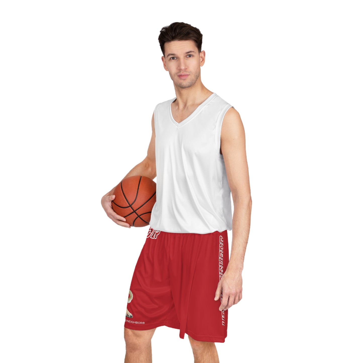 Ugly Neighbor II Basketball Shorts - Dark Red