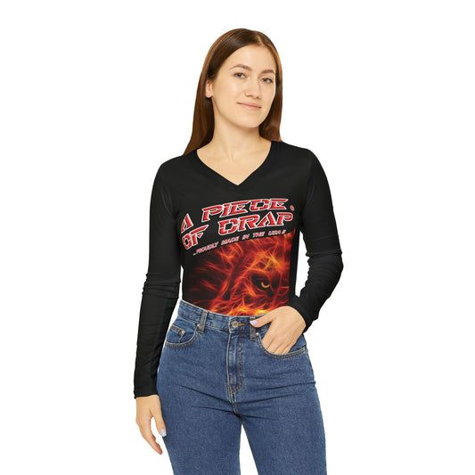 A Piece Of Crap Women's Long Sleeve V-neck Shirt