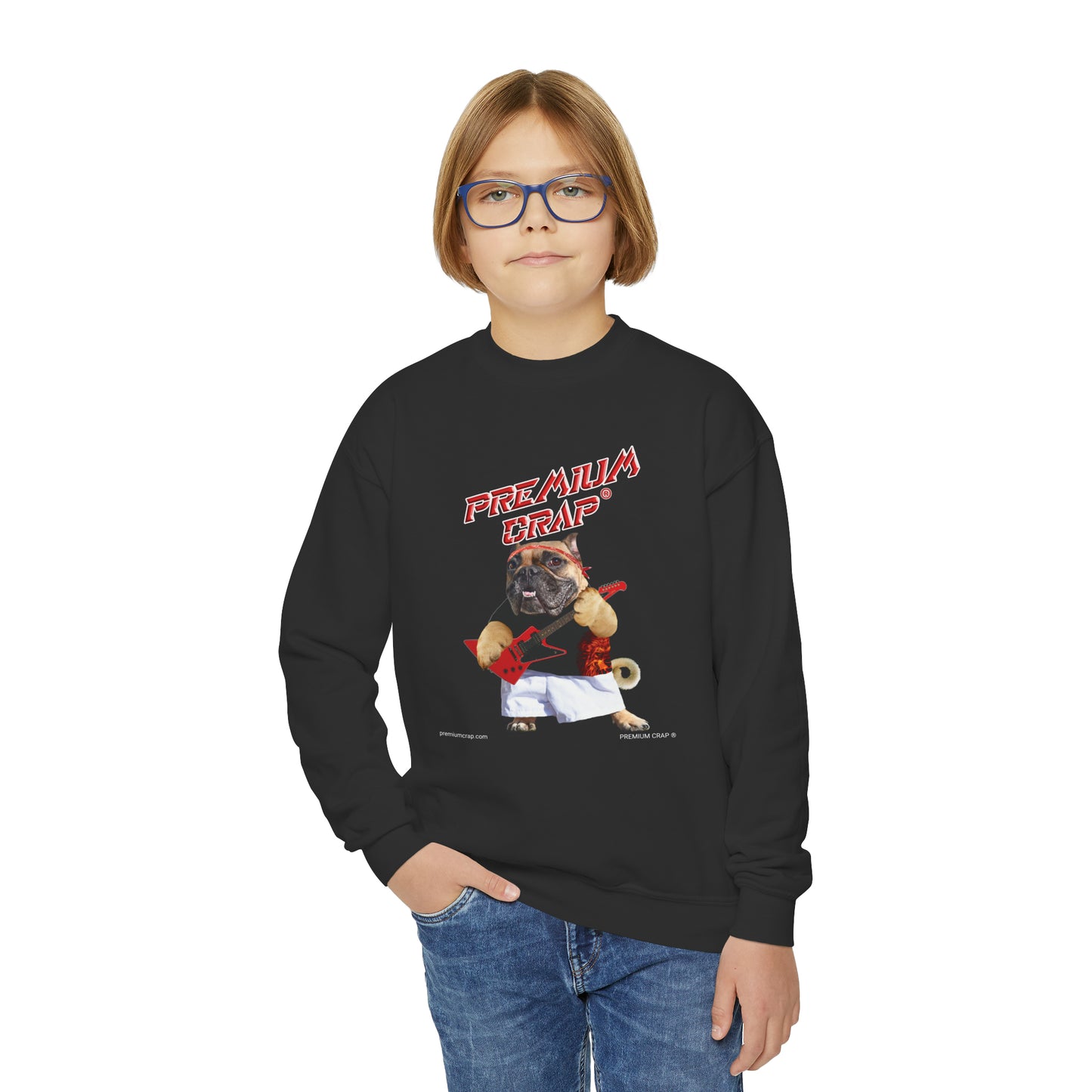 Premium Crap Youth Crewneck Sweatshirt