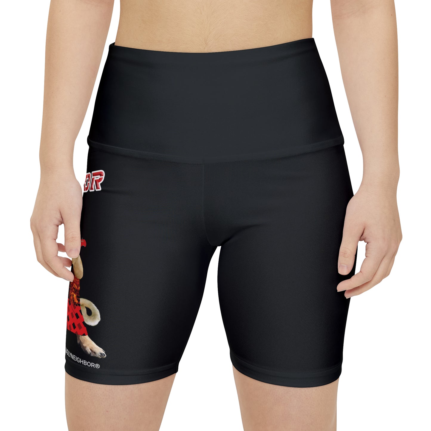 Ugly Neighbor II Women's Workout Shorts - Black