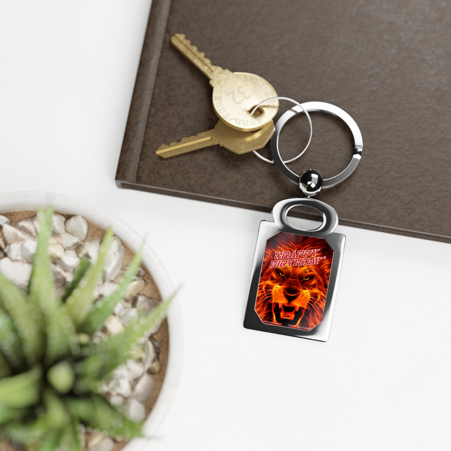 Crappy Birthday Rectangle Photo Keyring