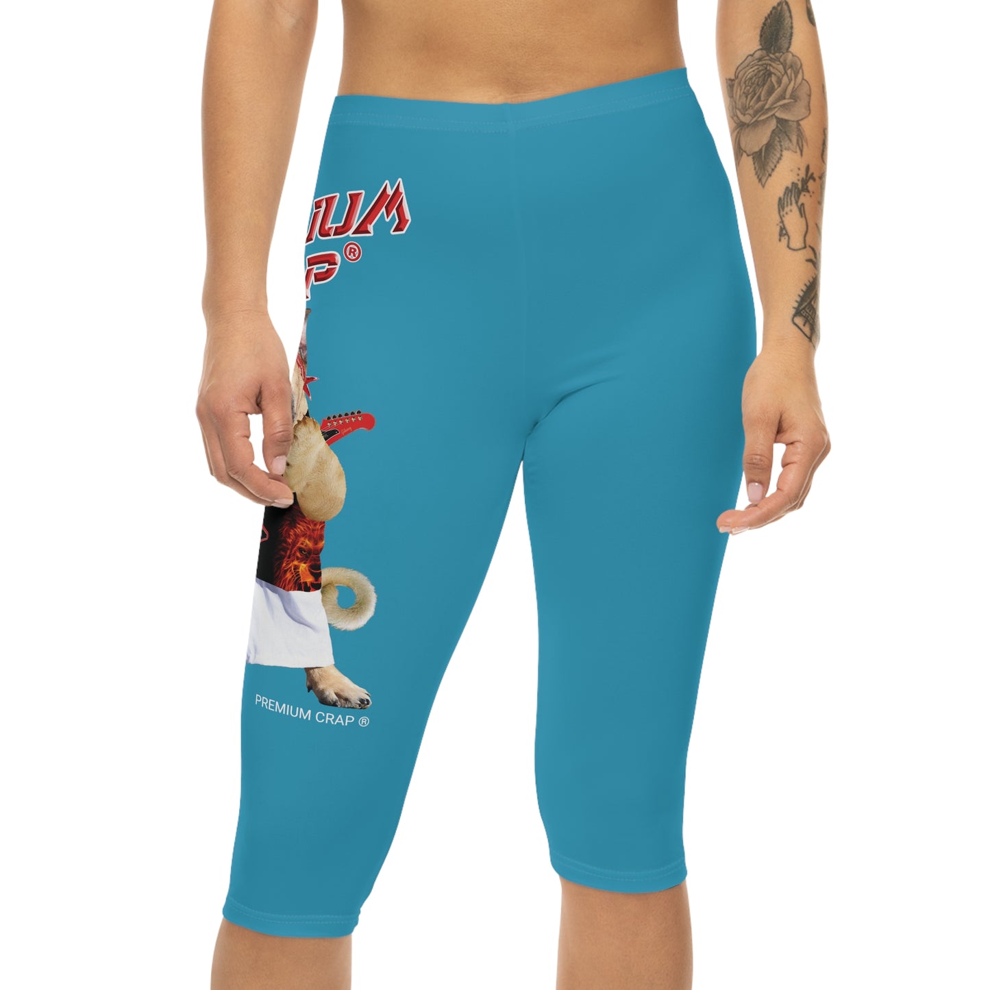 Premium Crap Women’s Capri Leggings - Turquoise