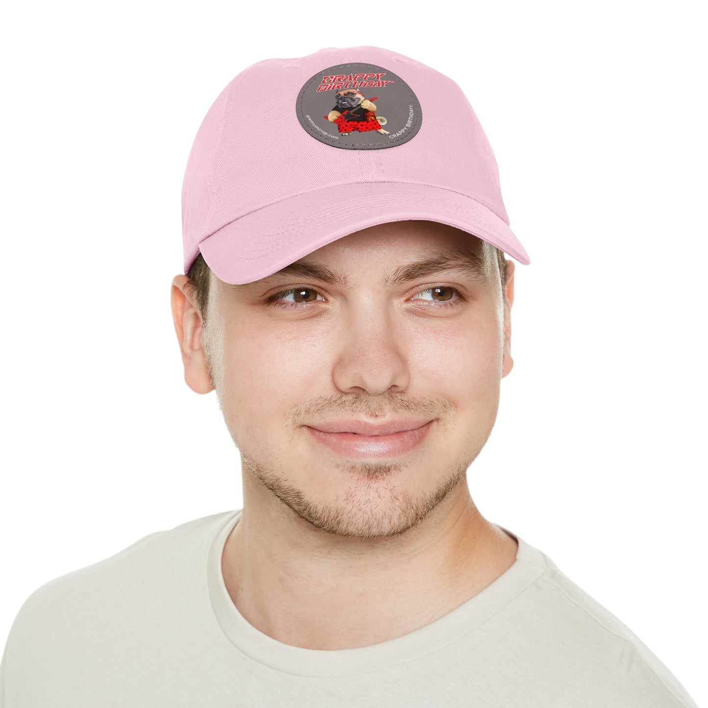 Crappy Birthday II Dad Hat with Leather Patch (Round)